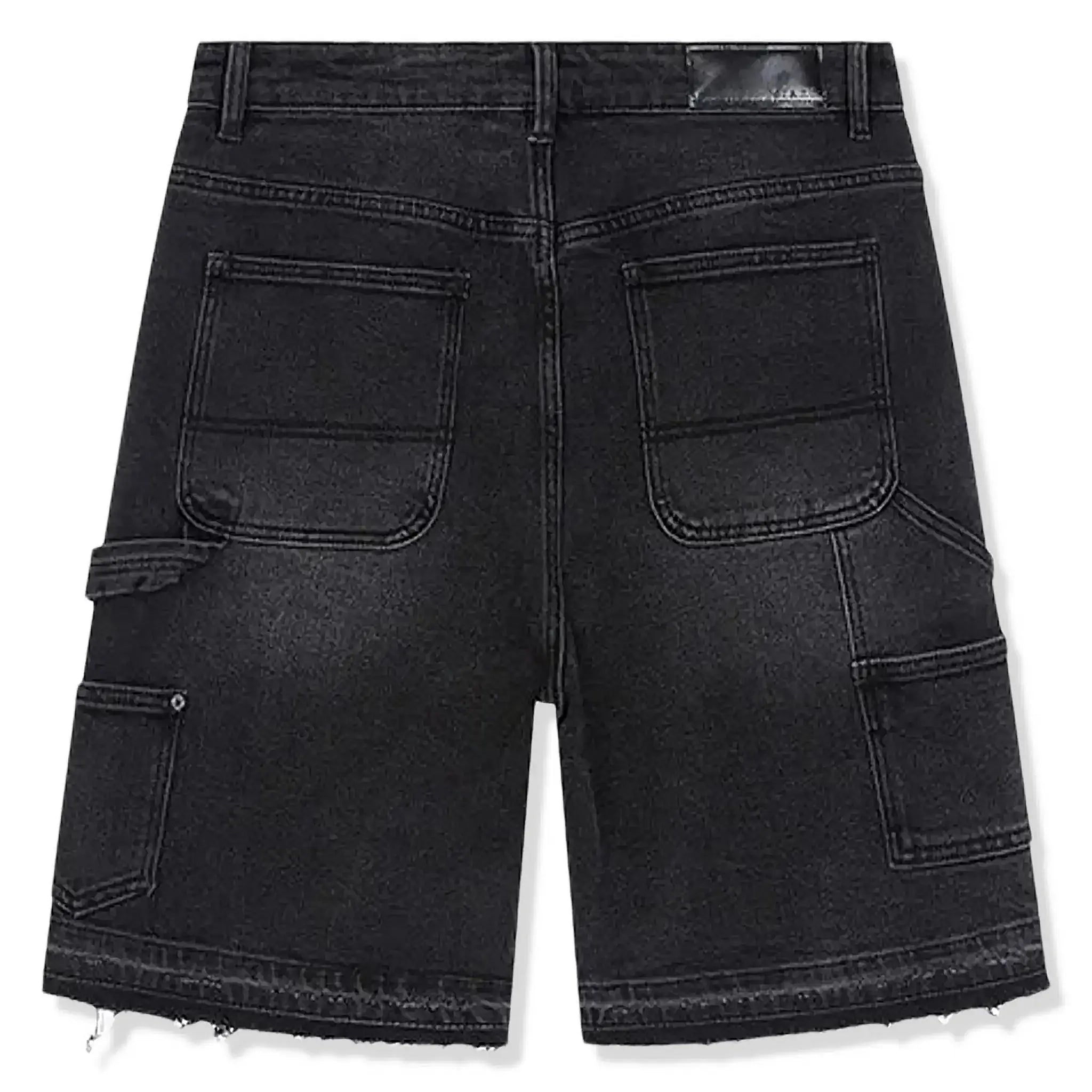 Back view of SIARR Carpenter Shorts Black